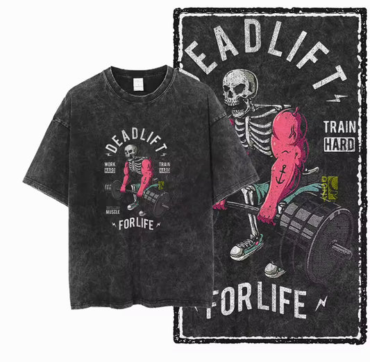 Deadlift Enthusiasts Acid Washed T-Shirt