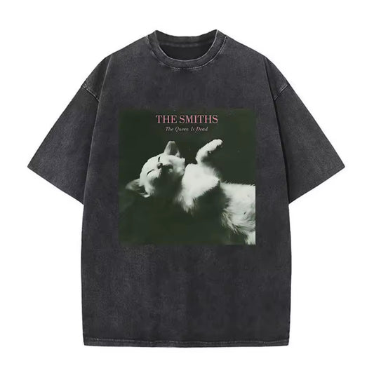 The Smiths Cat Album Cover Tee – Washed Oversized Fit